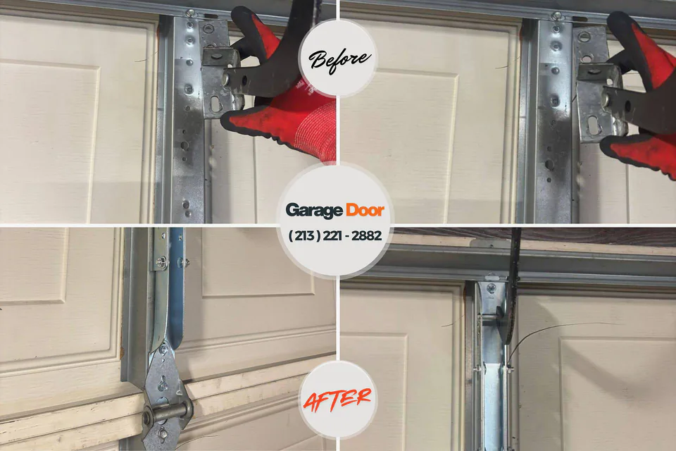 Before and after: garage door repair Lake Caroline, VA